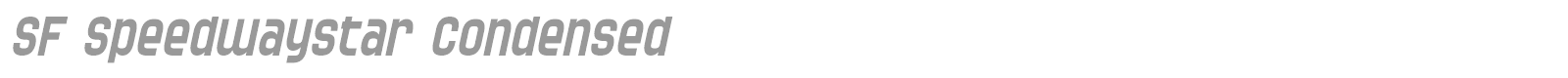 SF Speedwaystar font preview